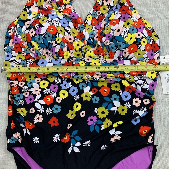 Anne Cole Signature Women Plus Size High-Neck One-Piece Swimsuit Size 18W - Picture 7 of 10